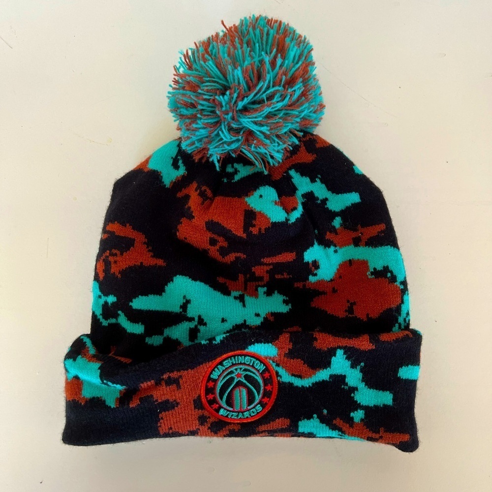 NBA Washington Wizards City Edition-Themed Camo Winter Hat Beanie Pom Pom SGA OS